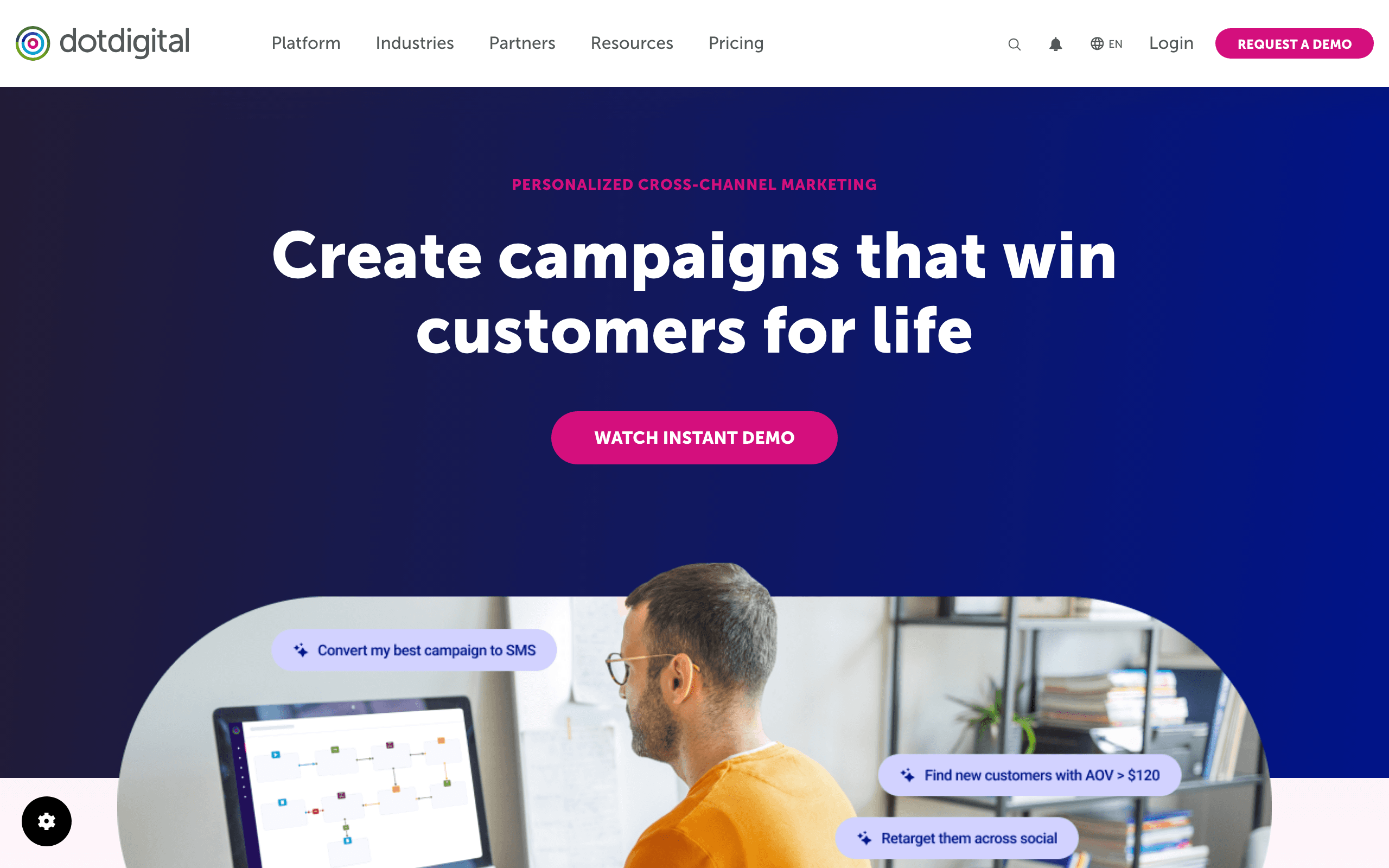 Dotdigital landing page screenshot