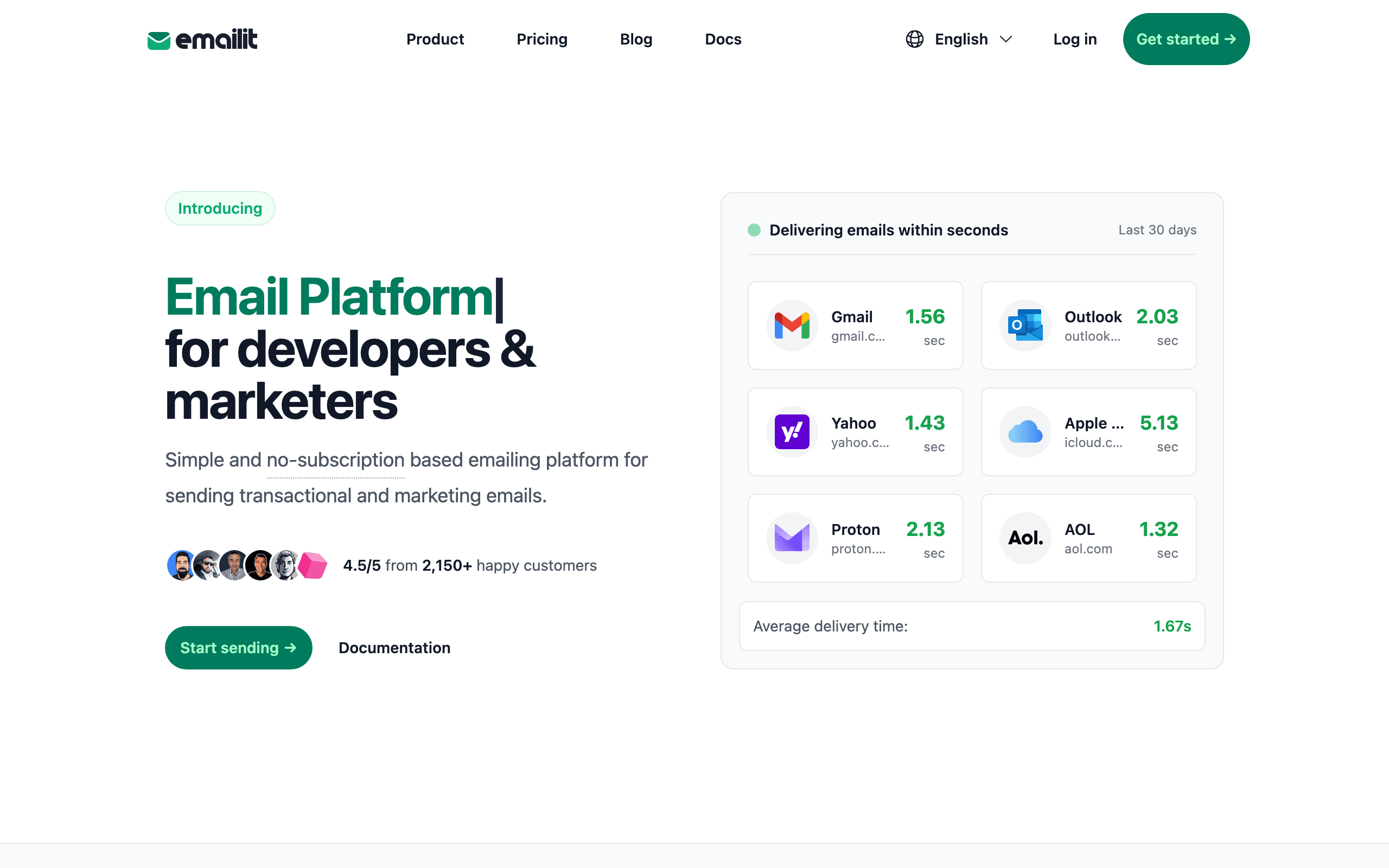 EmailIt dashboard screenshot