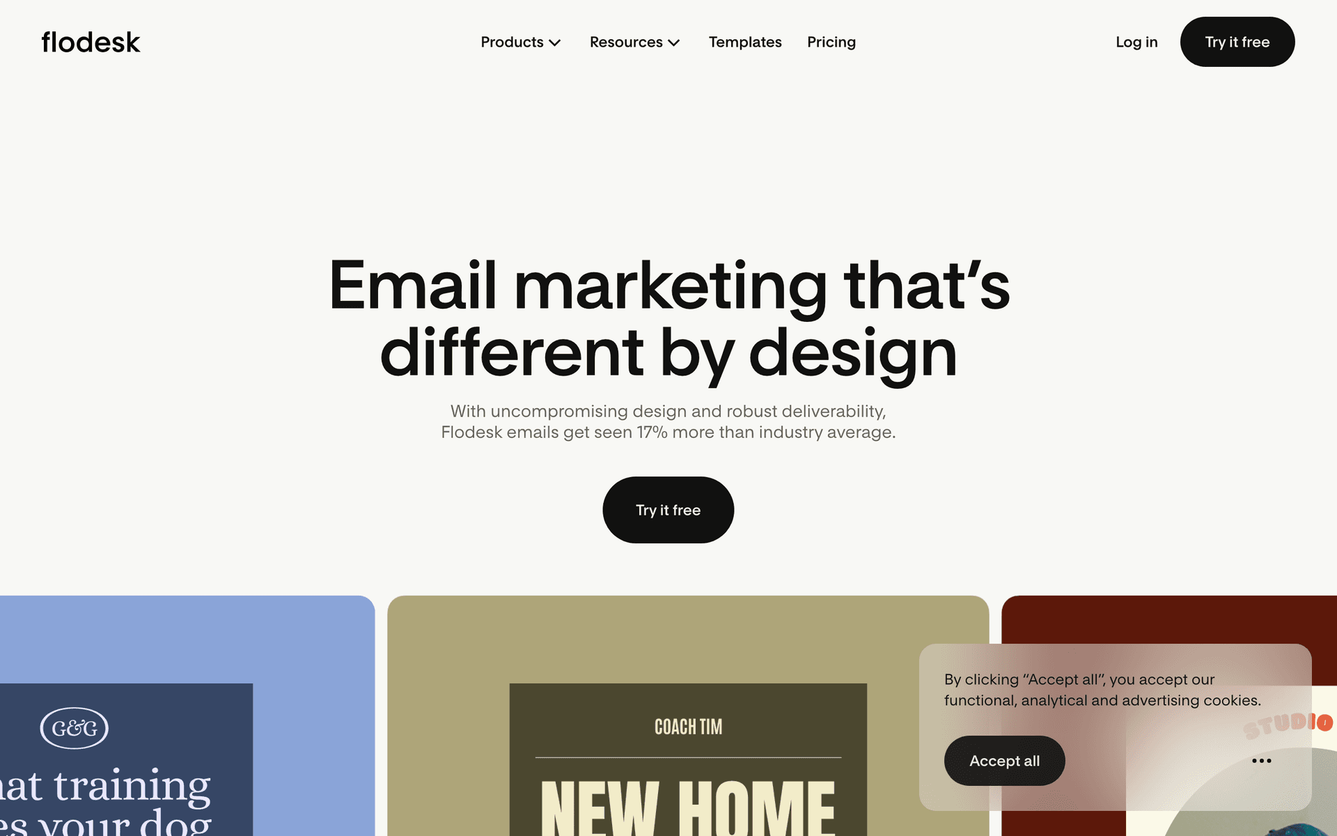 Flodesk dashboard screenshot