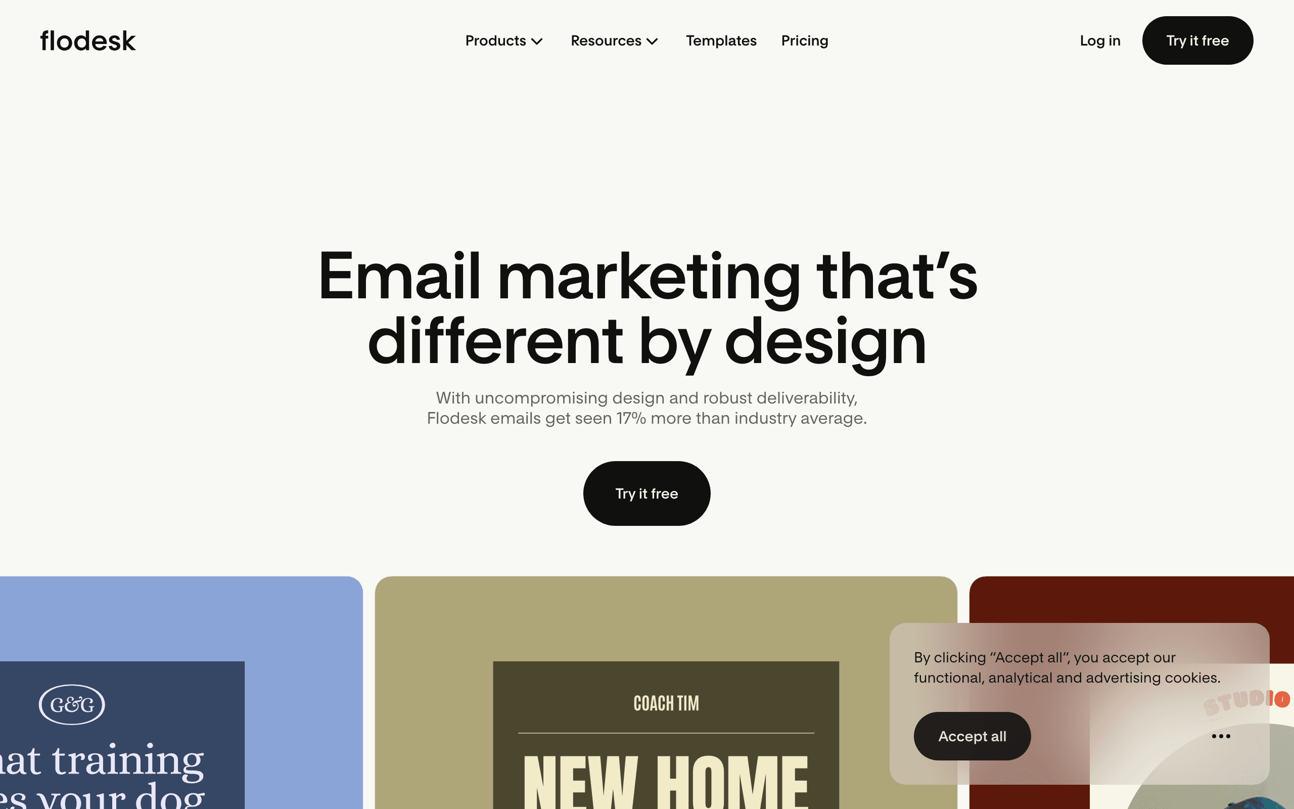 Flodesk landing page screenshot