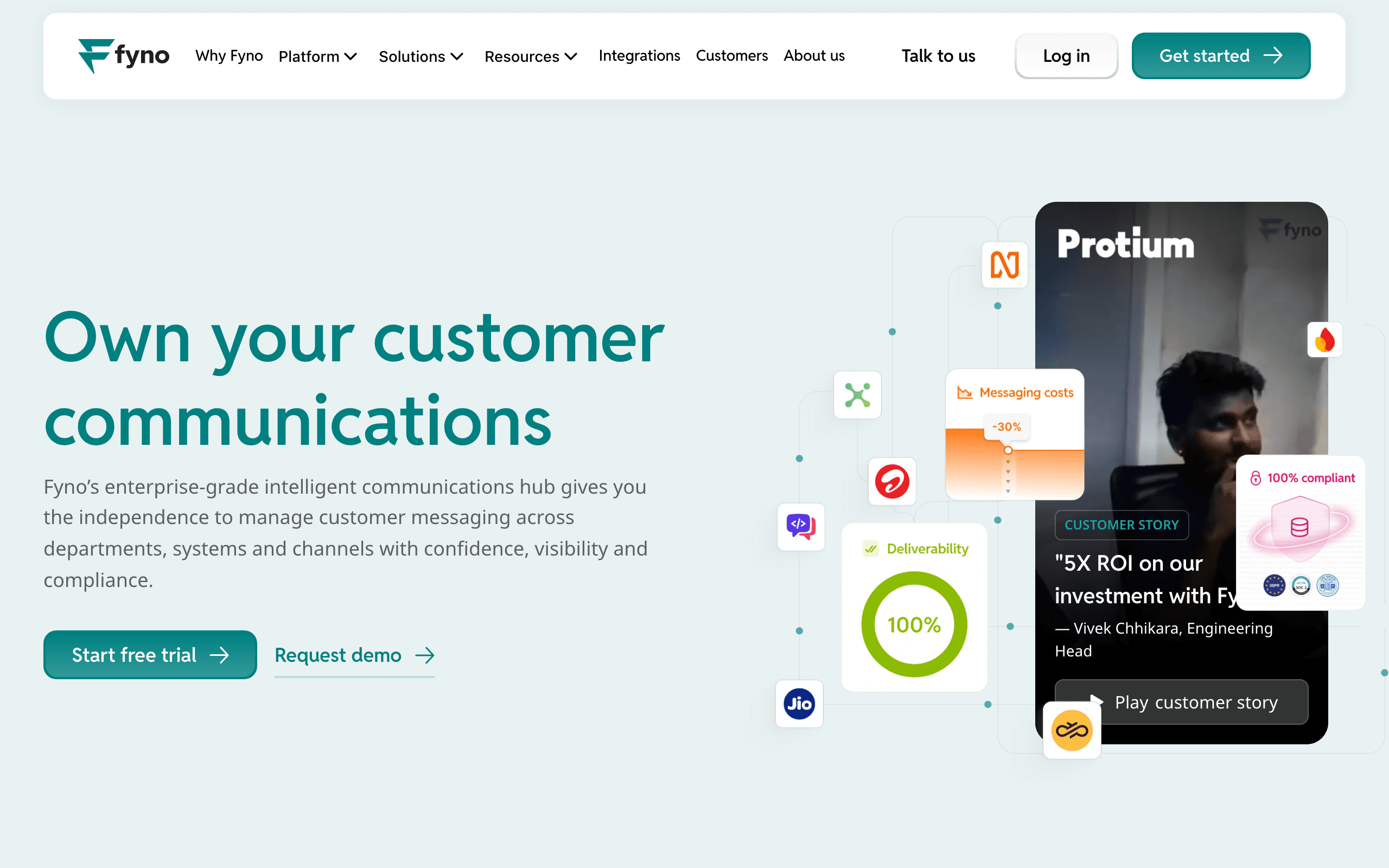 Fyno landing page screenshot