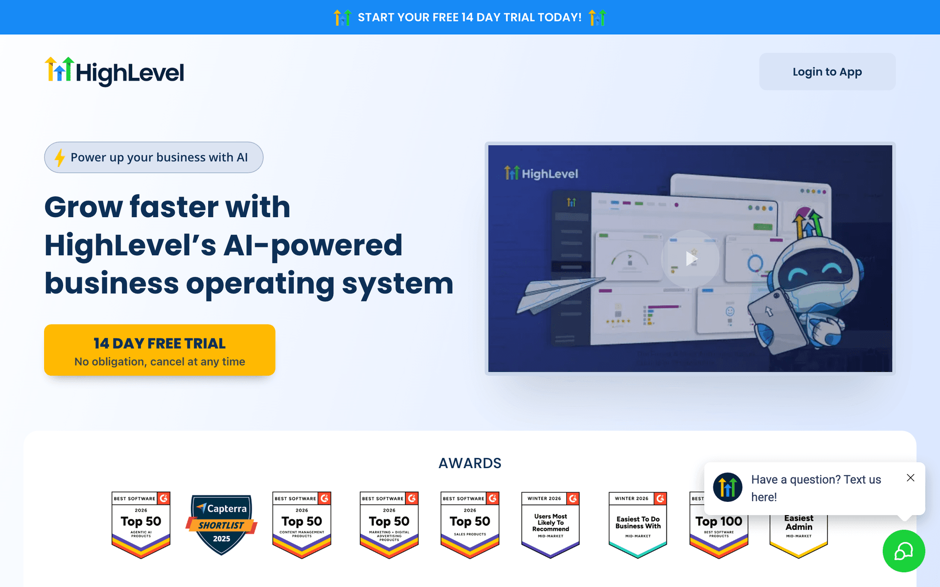 GoHighLevel dashboard screenshot