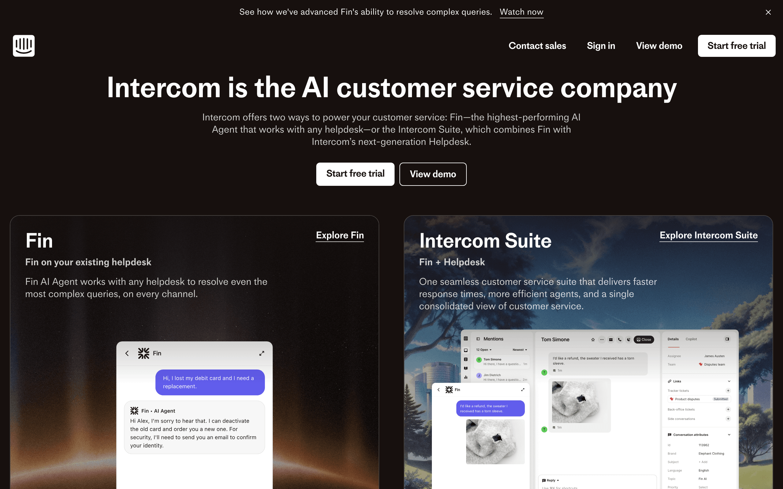 Intercom dashboard screenshot