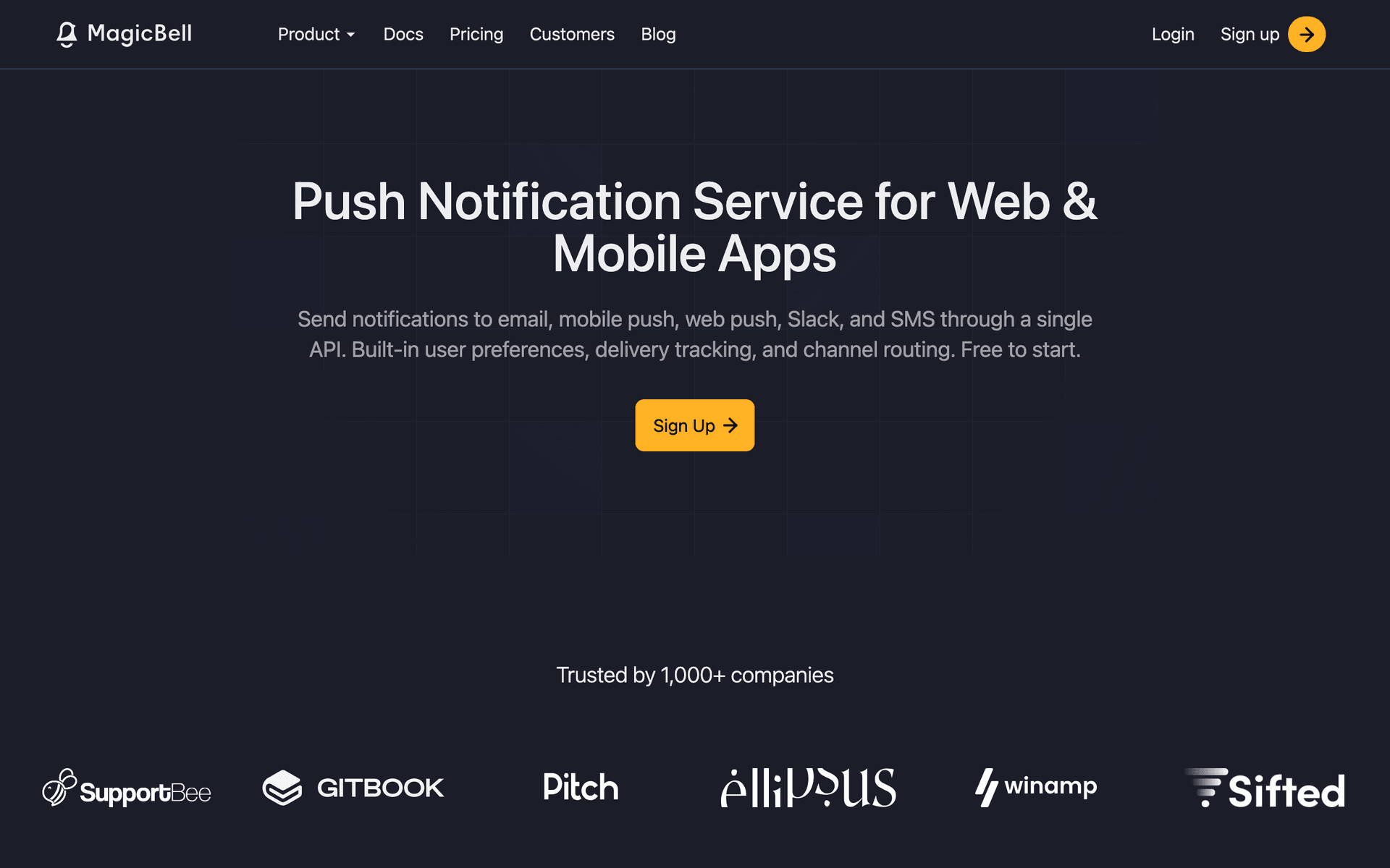 MagicBell dashboard screenshot