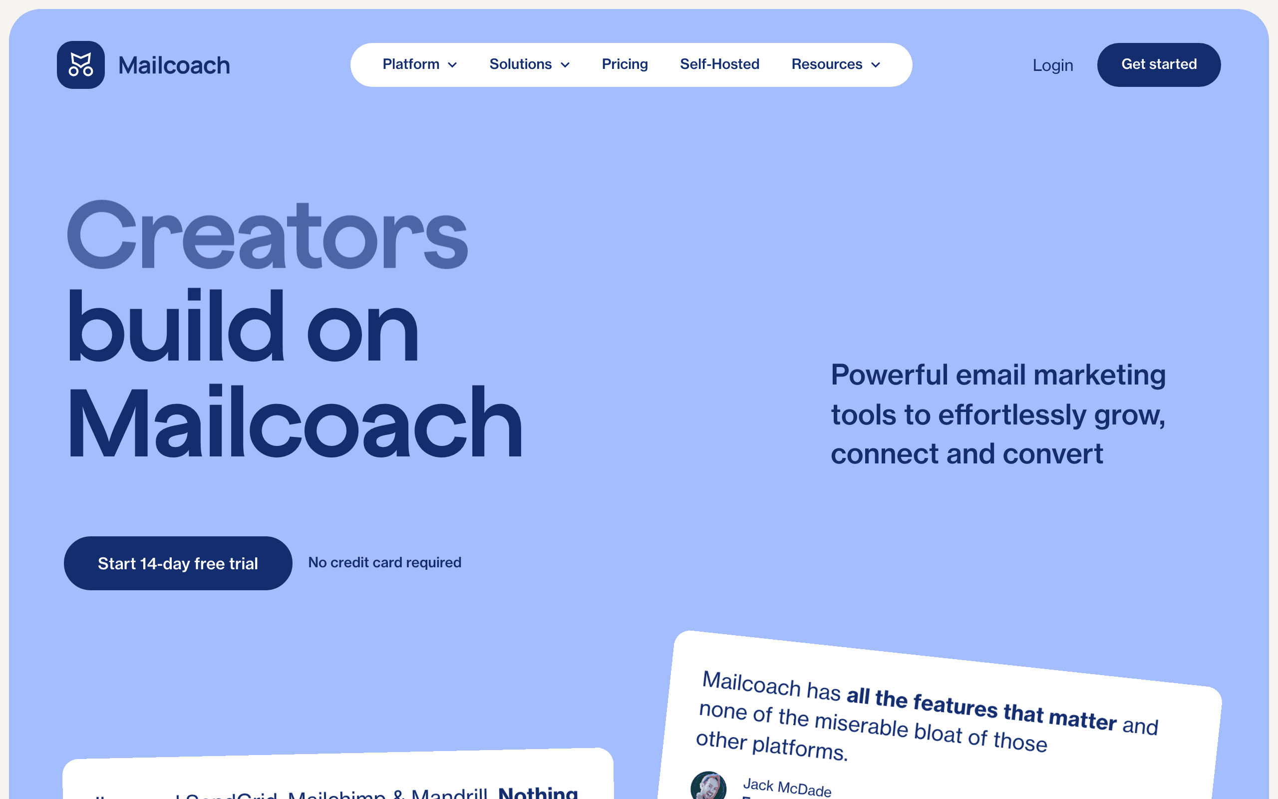 Mailcoach dashboard screenshot