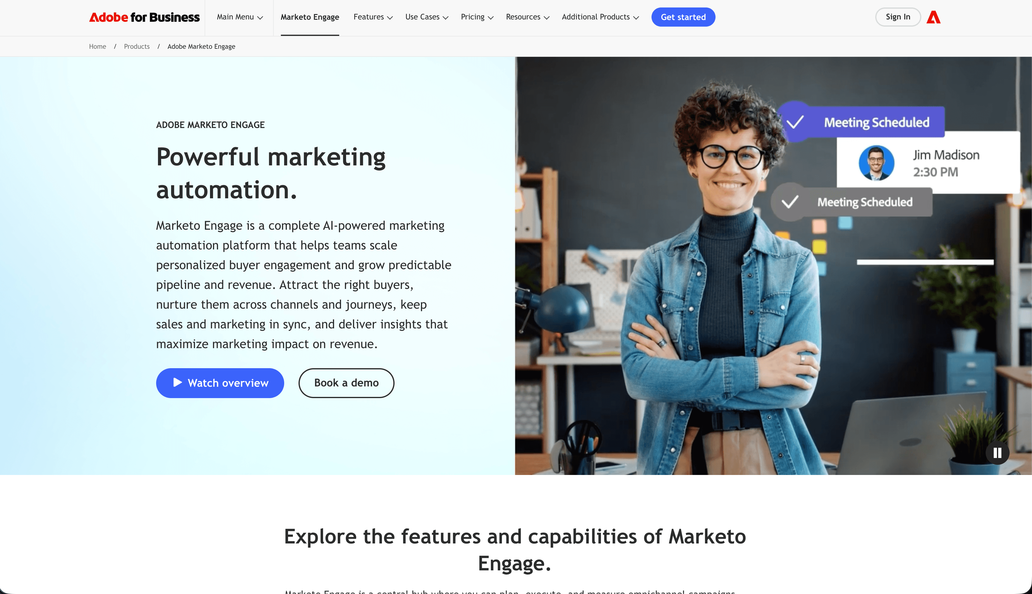 Marketo dashboard screenshot