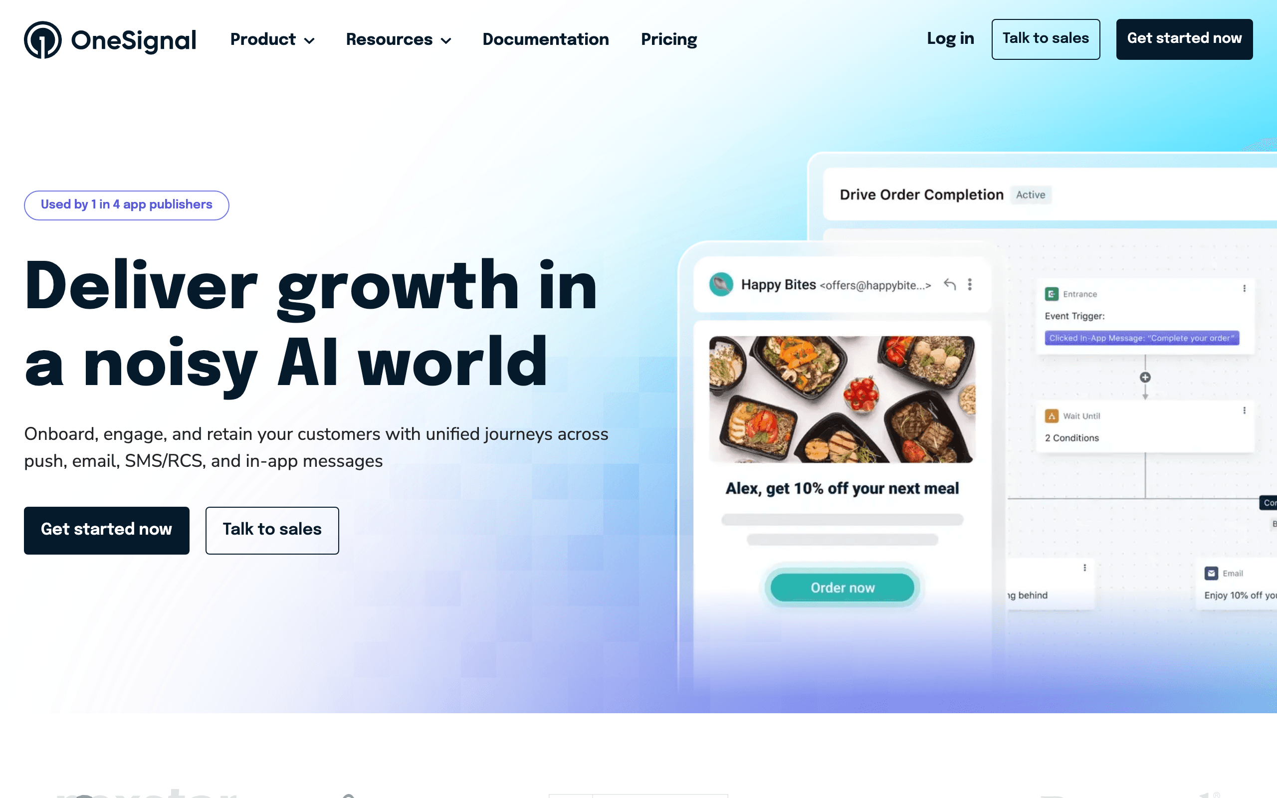 OneSignal dashboard screenshot