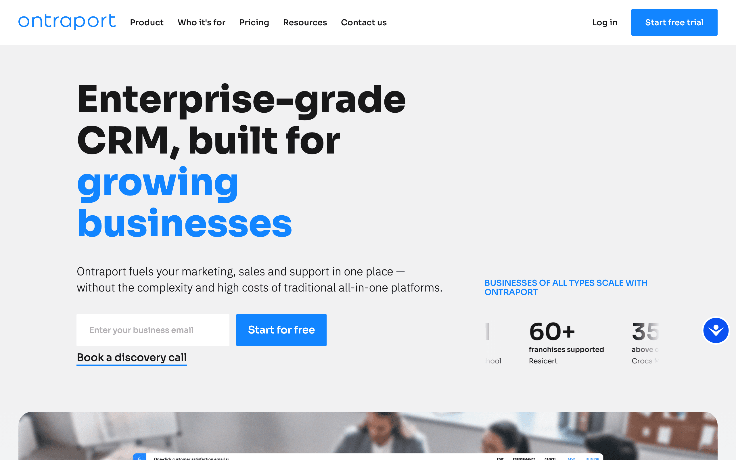Ontraport dashboard screenshot
