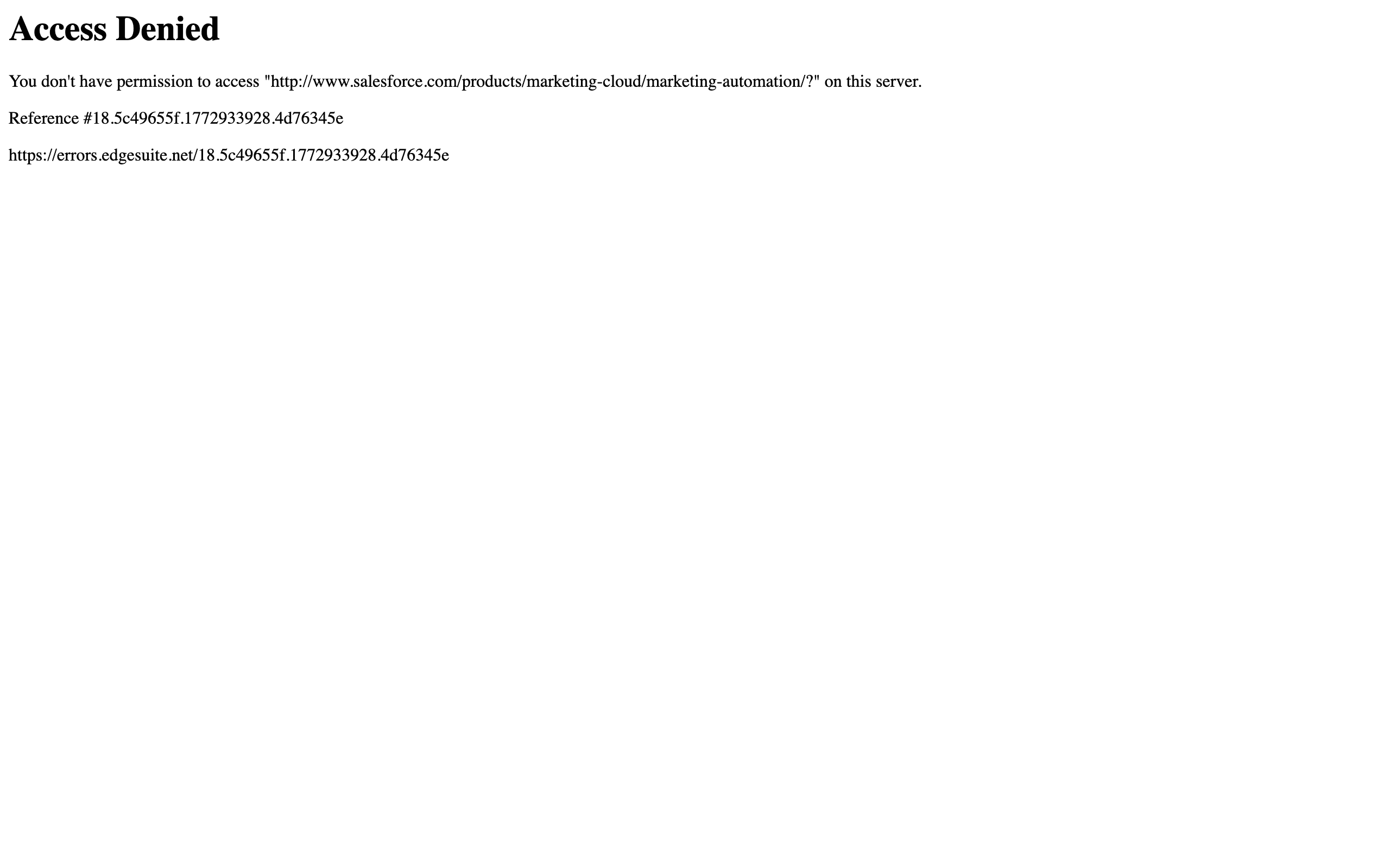 Pardot landing page screenshot