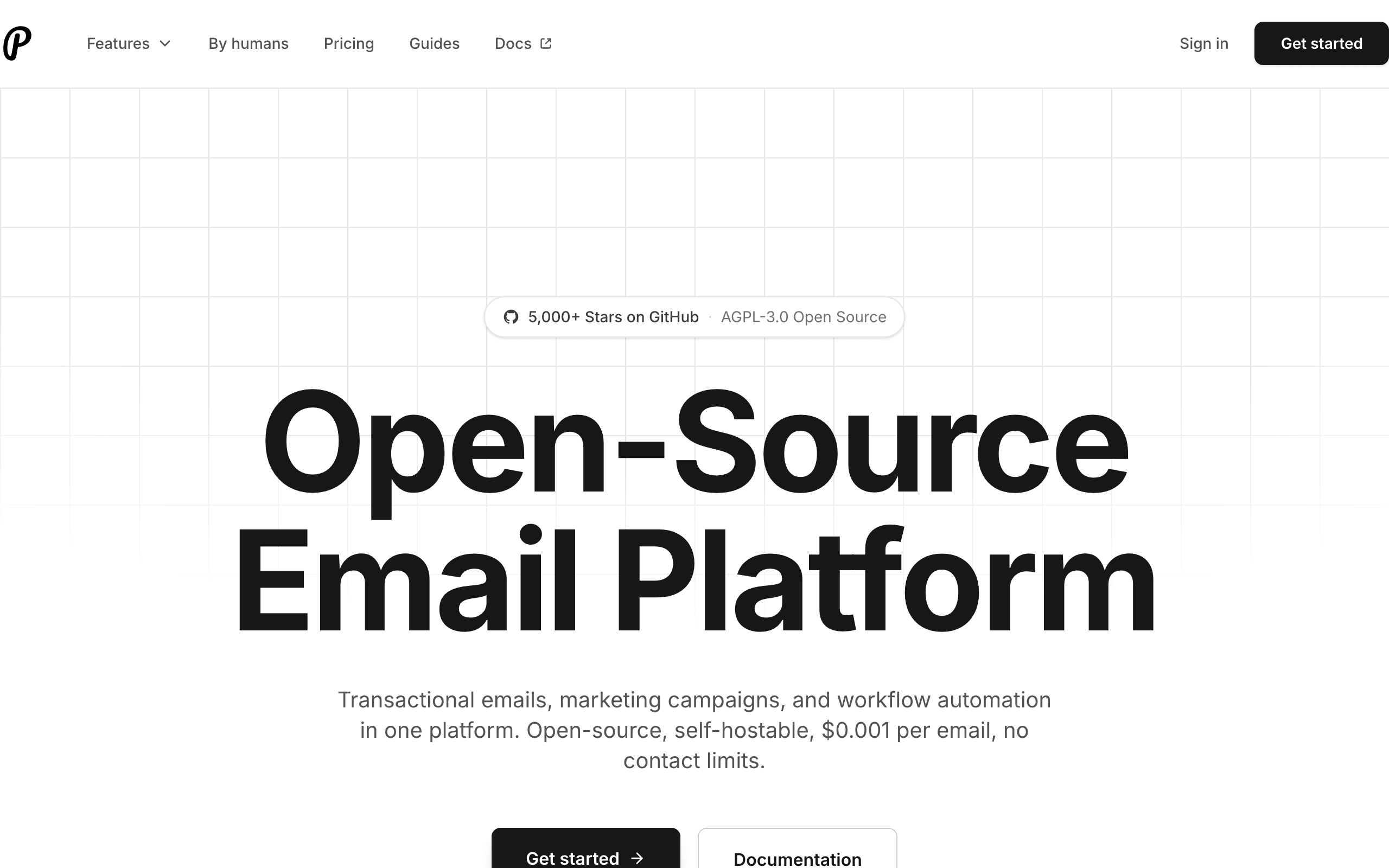 Plunk dashboard screenshot