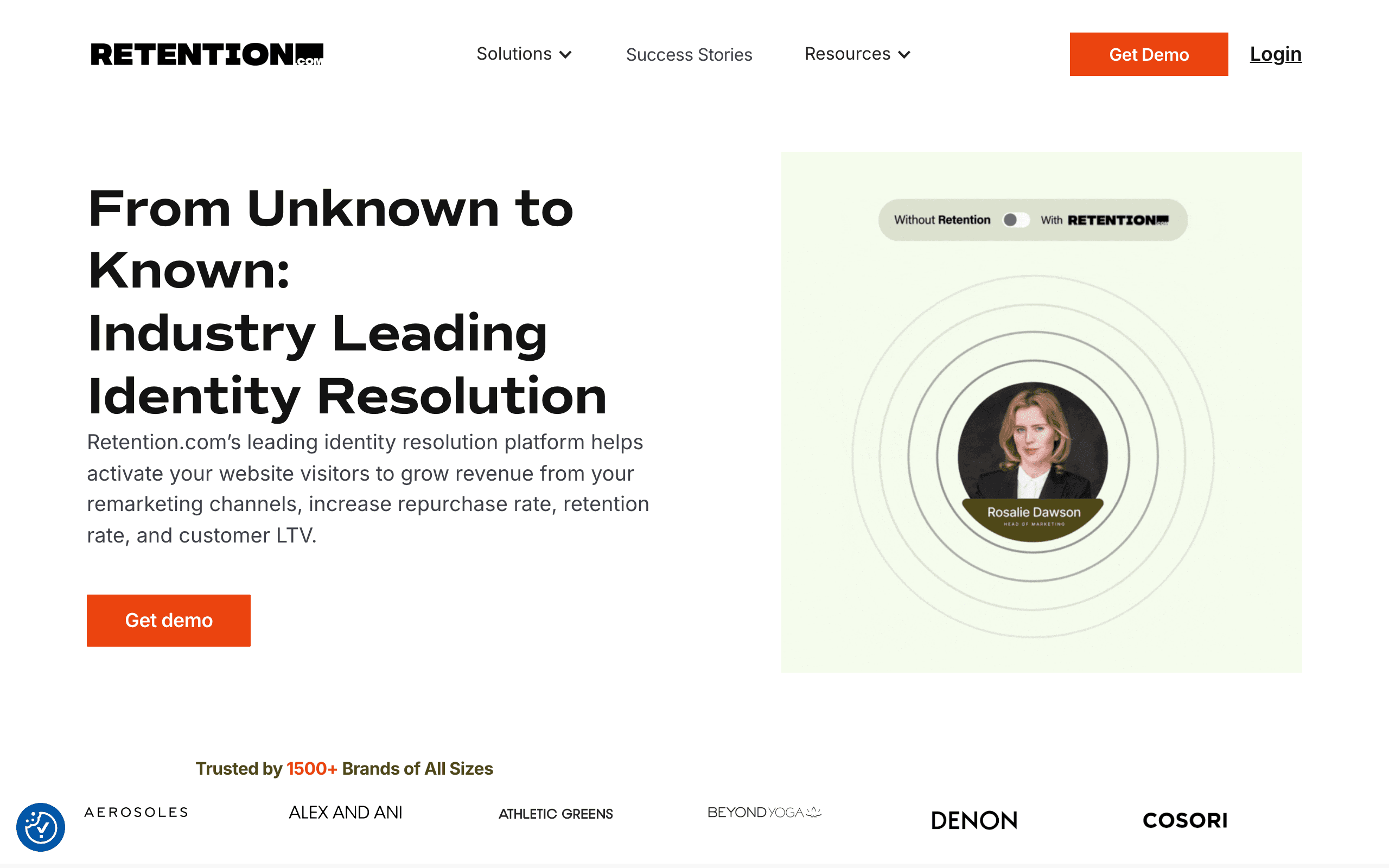 Retention.com landing page screenshot