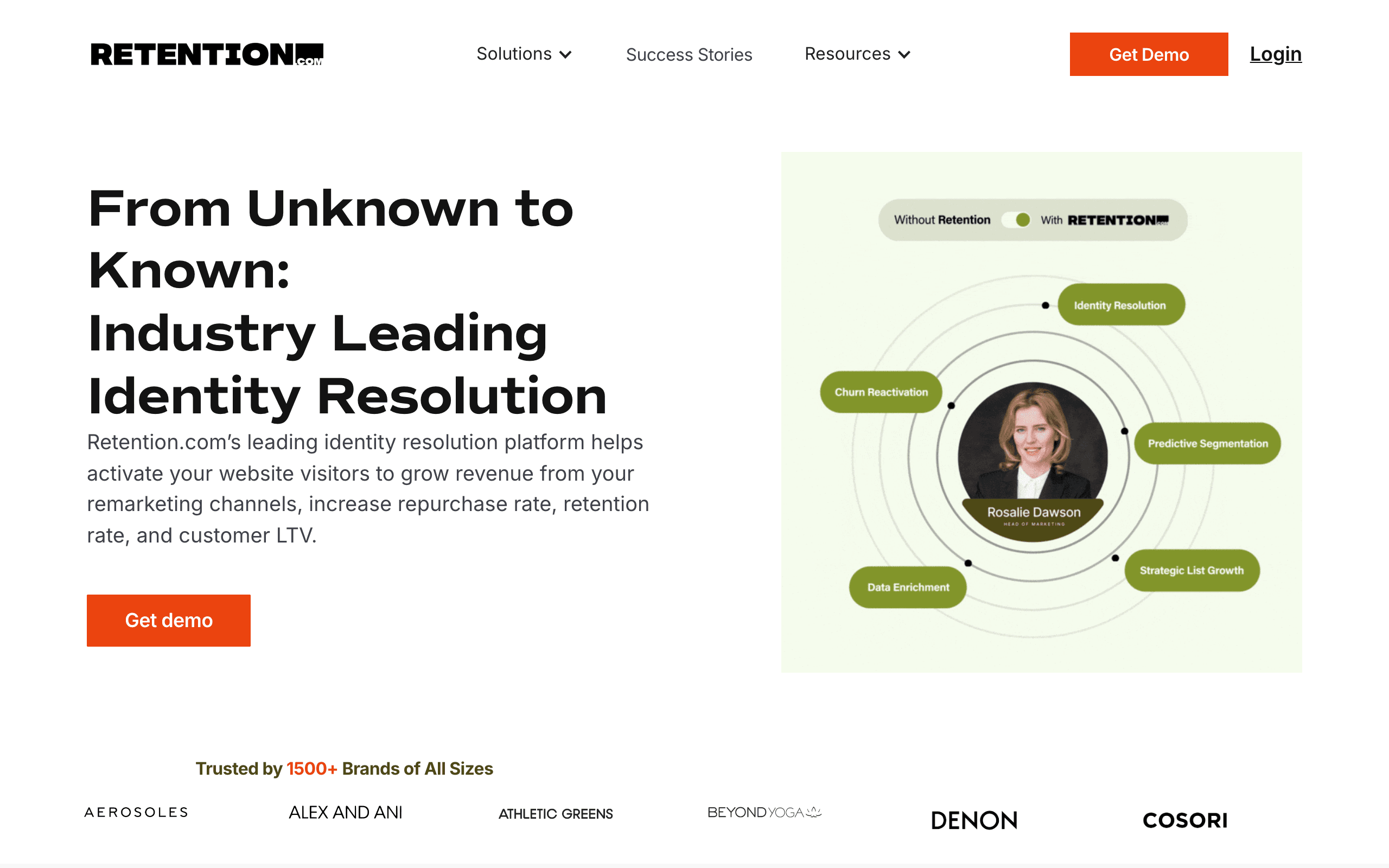 Retention.com landing page screenshot