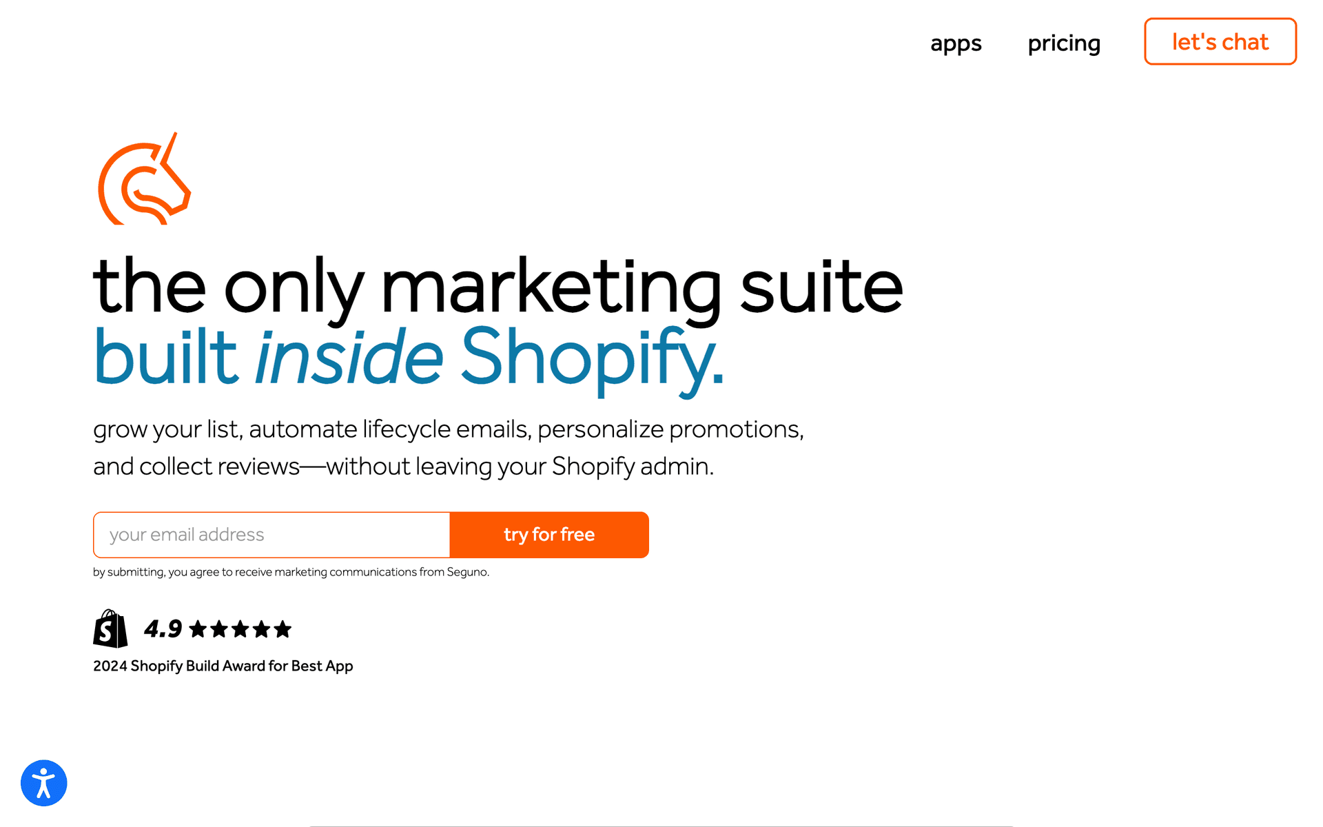 Seguno dashboard screenshot