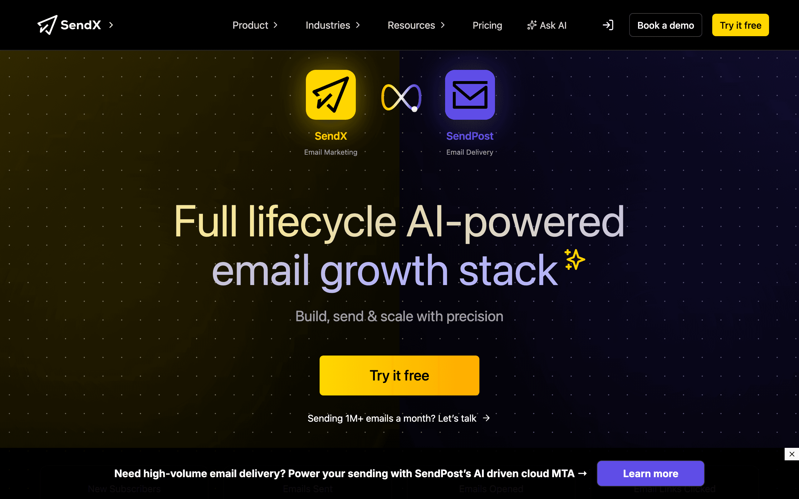 SendX dashboard screenshot