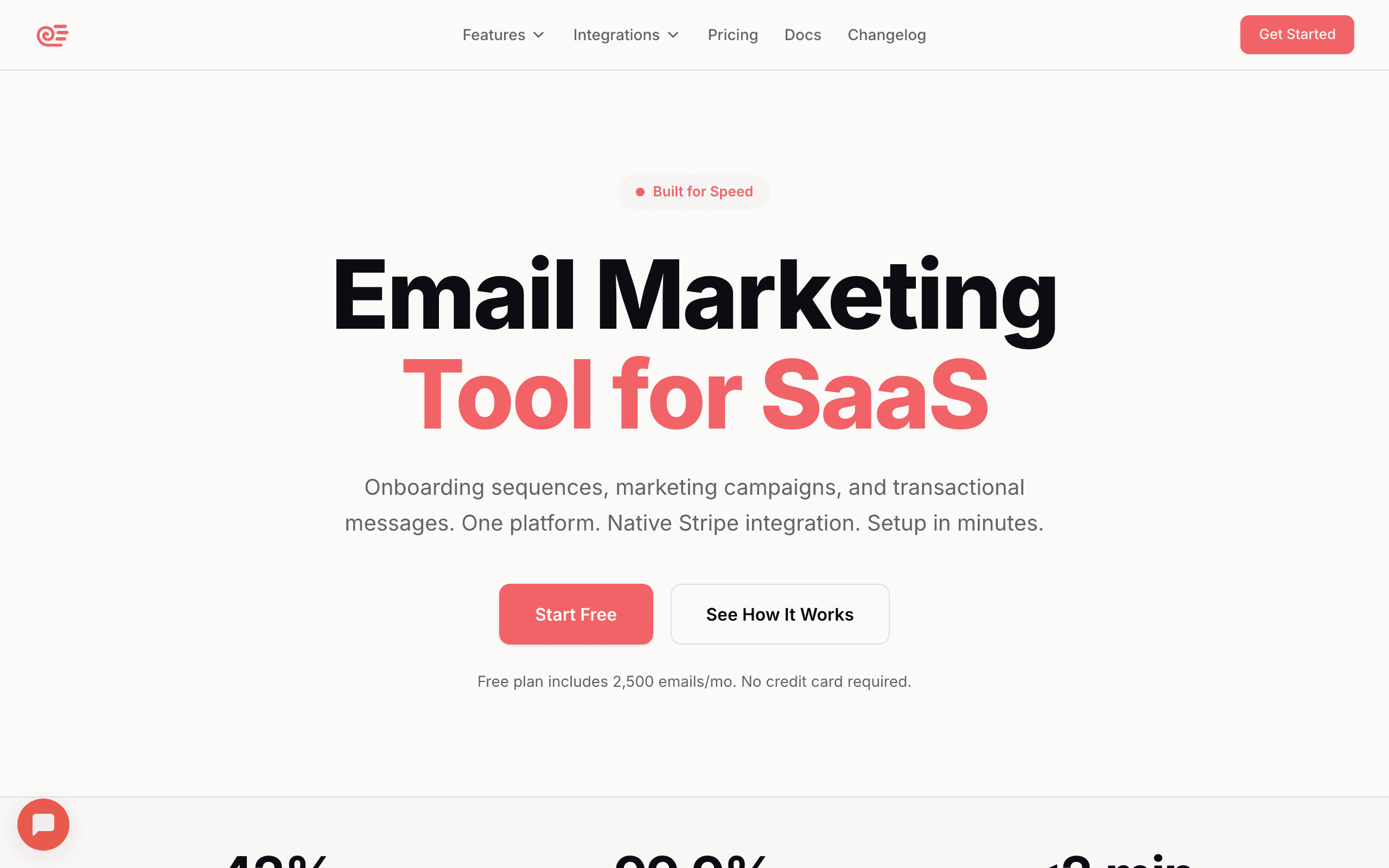 Sequenzy landing page screenshot