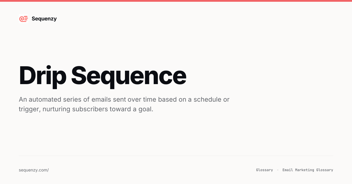 What is Drip Sequence? - Definition & Guide | Sequenzy