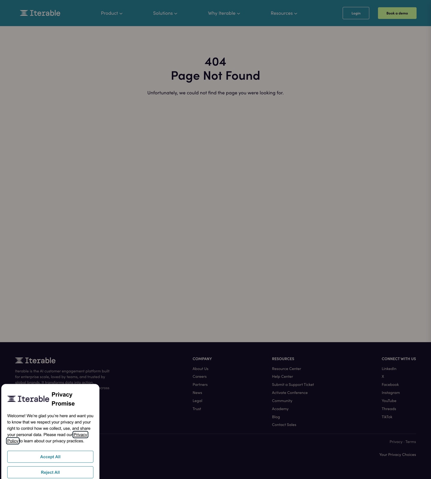 Iterable pricing page