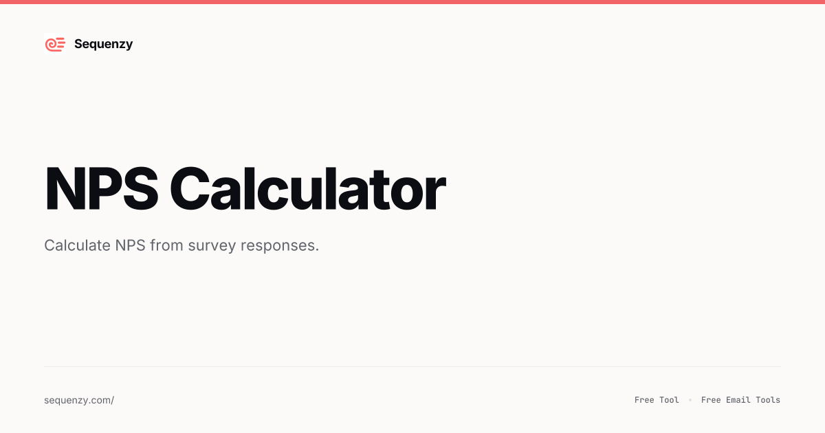 NPS Calculator | Sequenzy