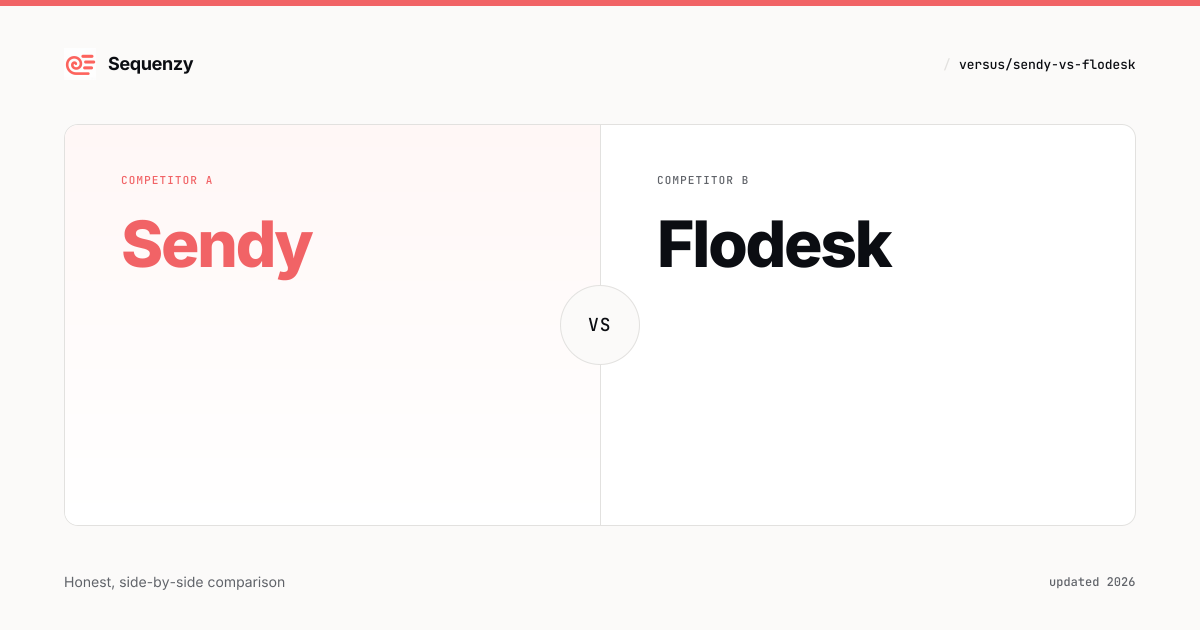 Sendy vs Flodesk: Which Is Better in 2026? (Pros & Cons) | Sequenzy